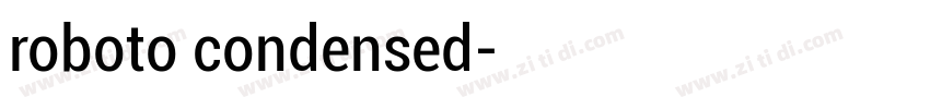 roboto condensed字体转换